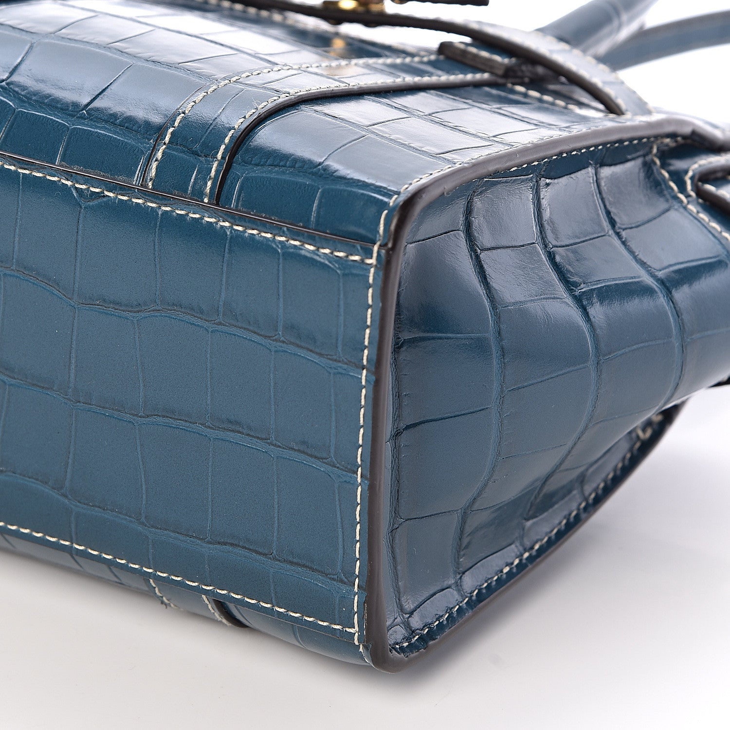 Mulberry Crocodile Embossed Micro Zipped Bayswater Nautical Blue 9 of 9
