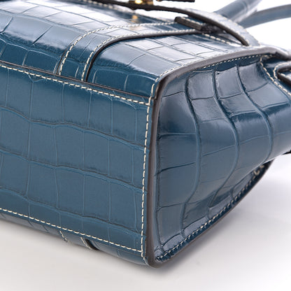 Mulberry Crocodile Embossed Micro Zipped Bayswater Nautical Blue 9 of 9
