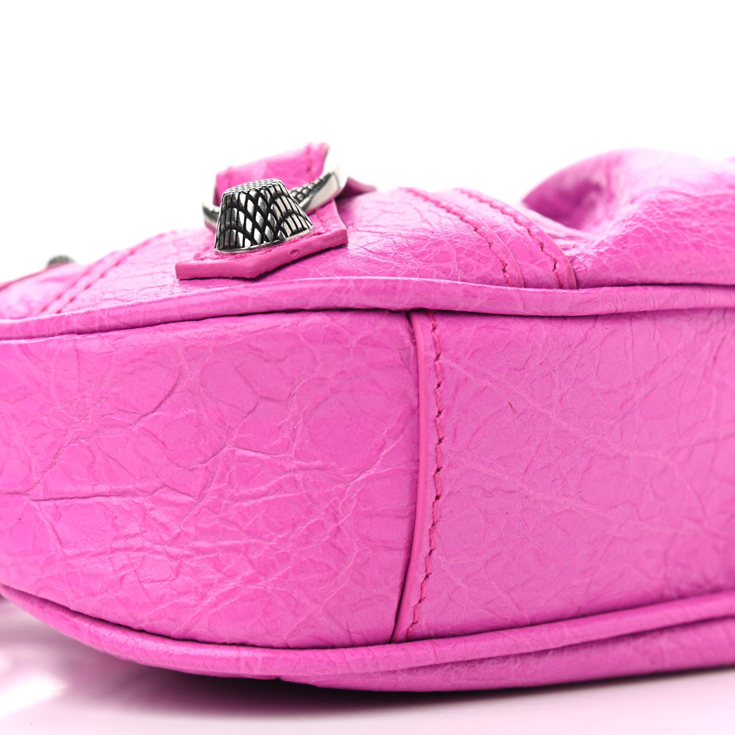 Balenciaga Agneau Arena Le Cagole Mini Purse With Chain Lipstick Pink 10 of 11