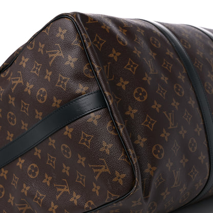 Louis Vuitton Monogram Macassar Keepall Bandouliere 55 7 of 10