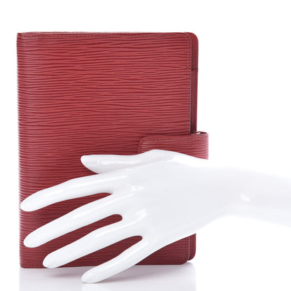 Louis Vuitton Epi Medium Ring Agenda Cover Rouge 2 of 12