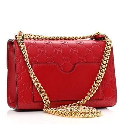 Gucci Guccissima Small Padlock Shoulder Bag Hibiscus Red 3 of 10