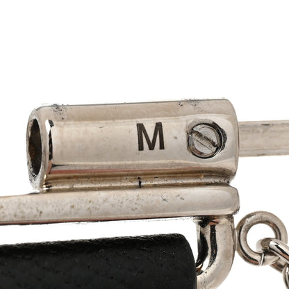 Chanel Calfskin Crystal CC Cuff Bracelet M Black 5 of 9