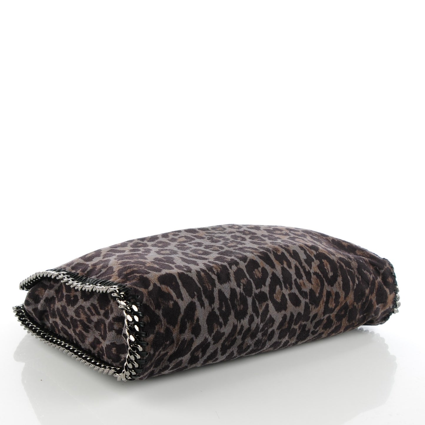 Leopard Shaggy Deer Small Falabella Tote Grey