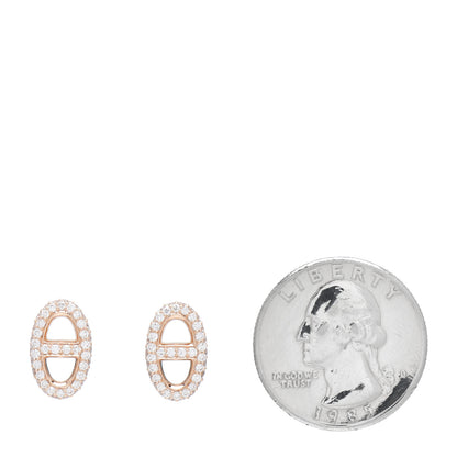 Hermes 18K Rose Gold Diamond New Farandole Earrings 2 of 4