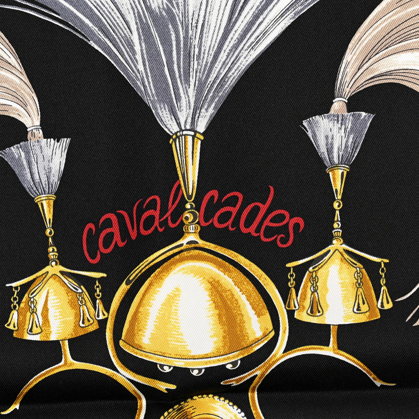 Silk Cavalcades Scarf 90 Vert Black Brun