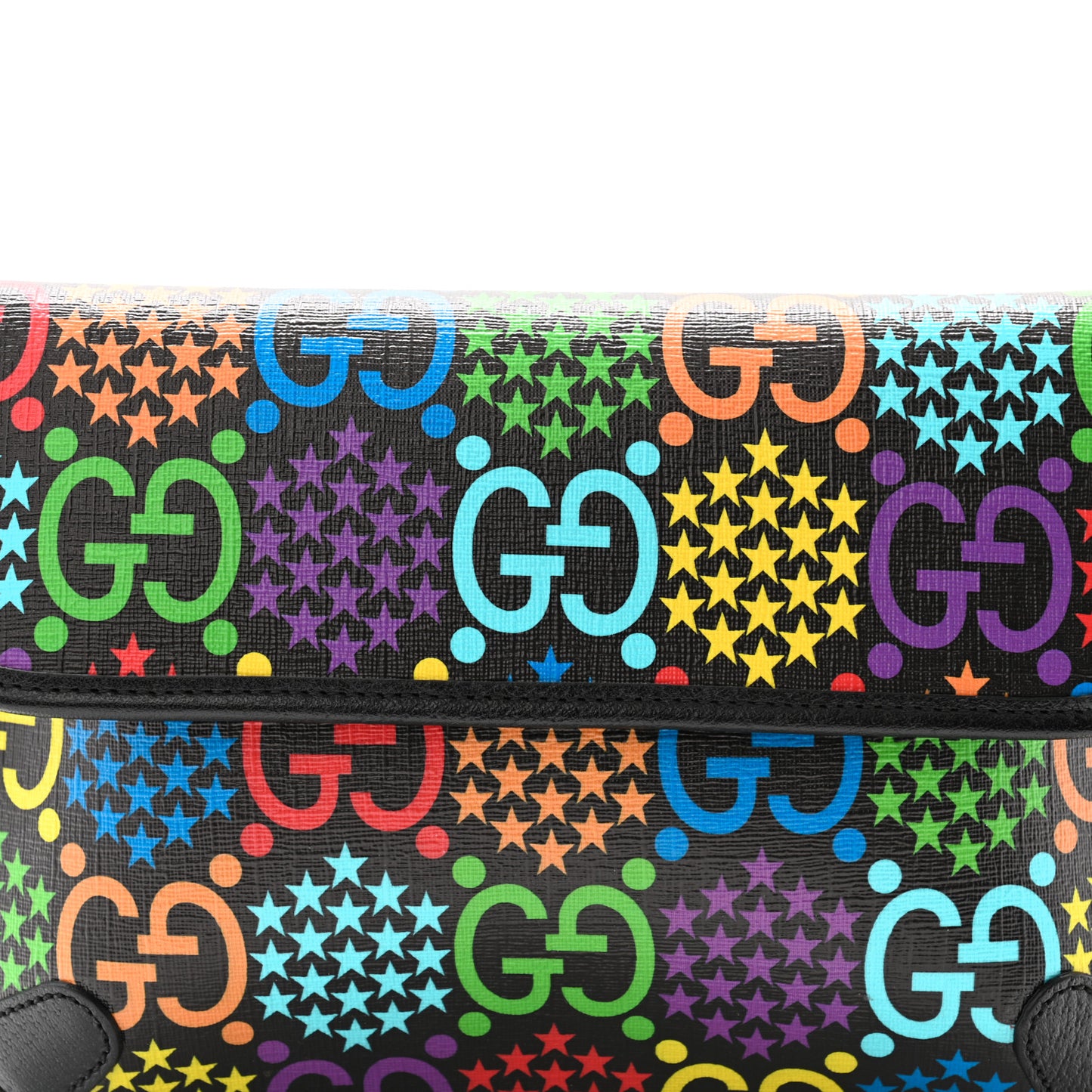 GG Supreme Monogram Psychedelic Slim Belt Bag Black