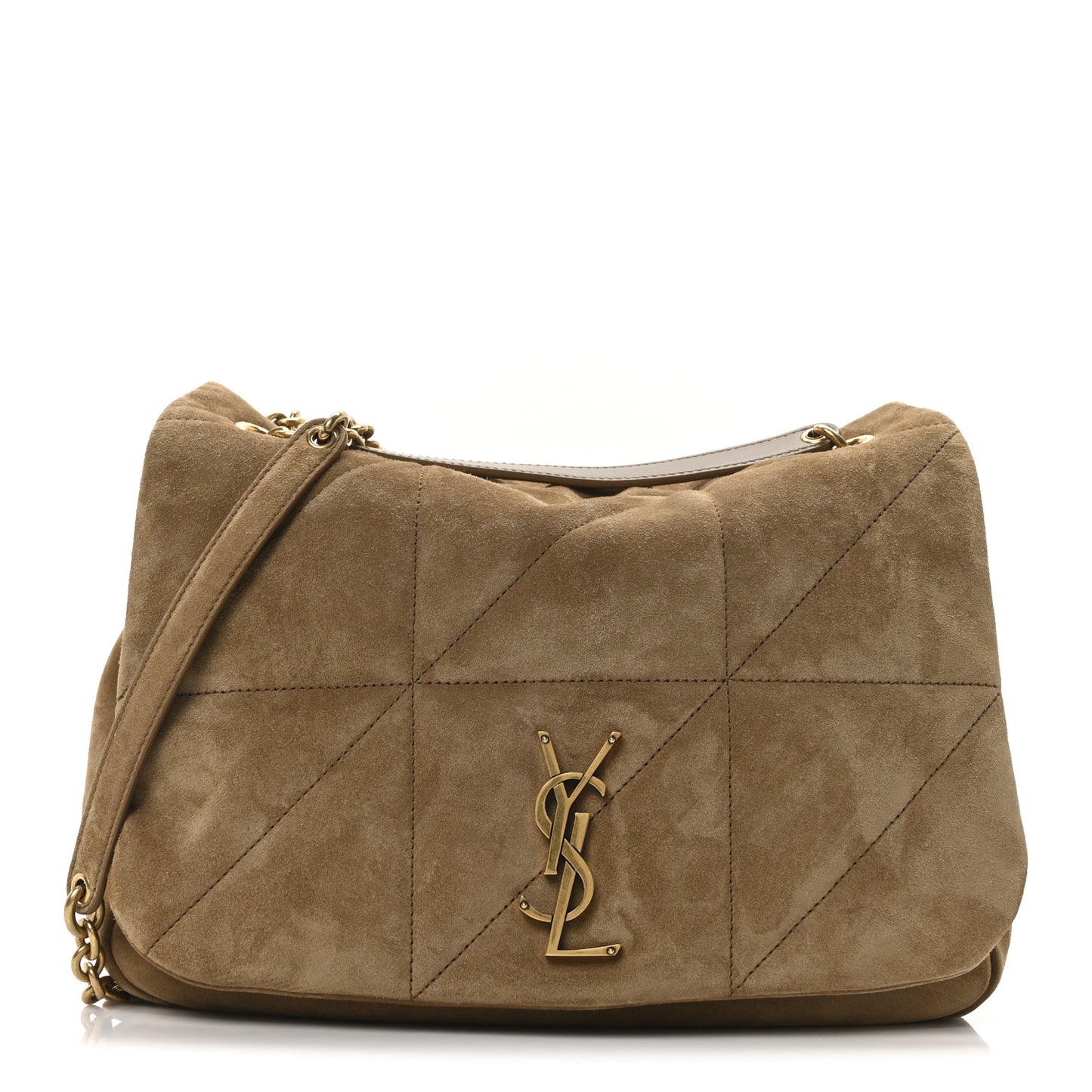 Suede Matelasse Monogram Medium Jamie 4.3 Golden Leaf