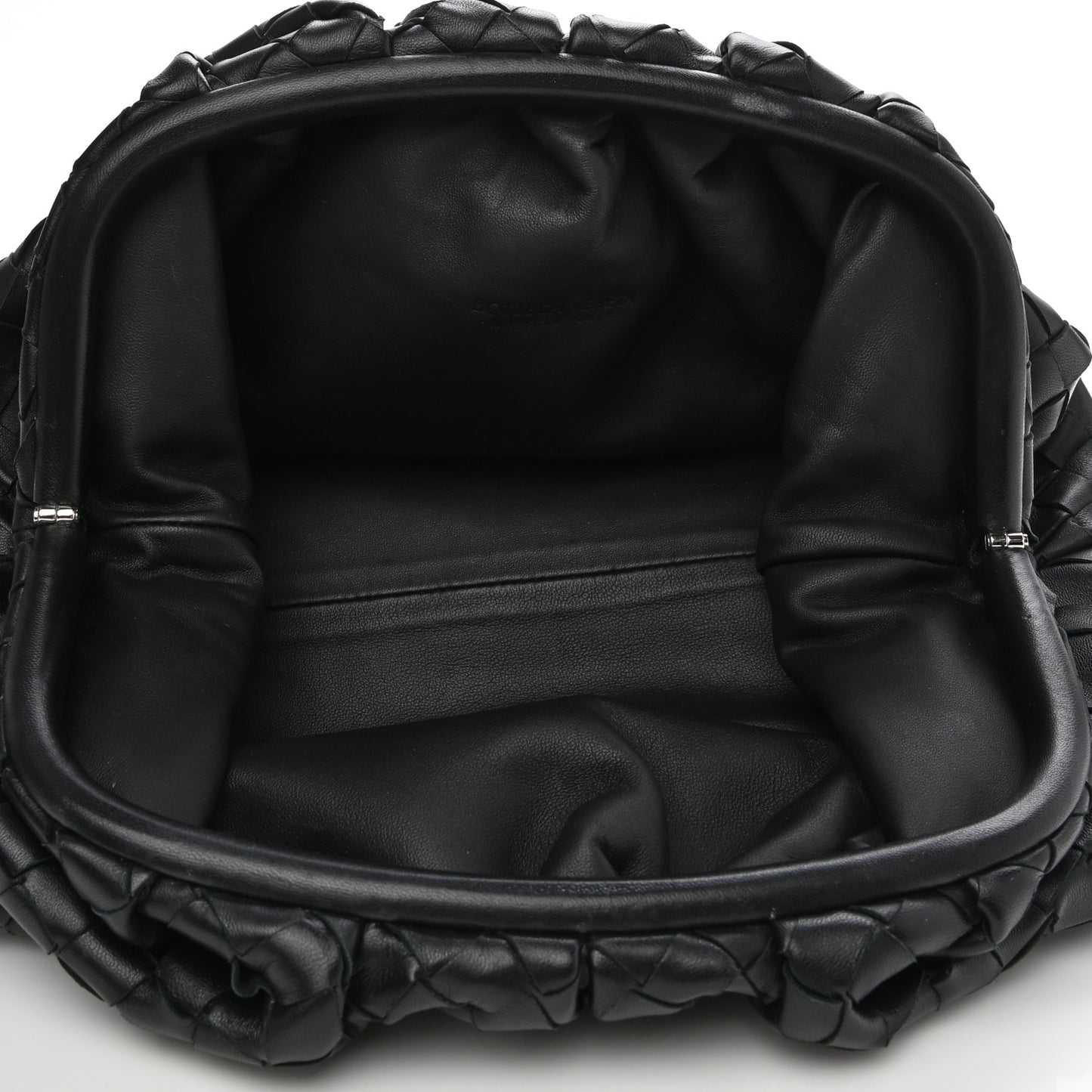 Nappa Maxi Intreccio The Pouch Oversized Clutch Black
