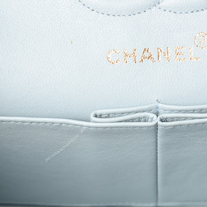 Chanel Lambskin Quilted Small Double Flap Light Blue 20 of 22