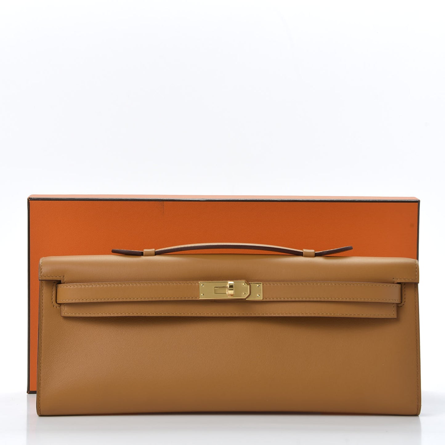 Swift Kelly Cut Clutch Pochette Sesame