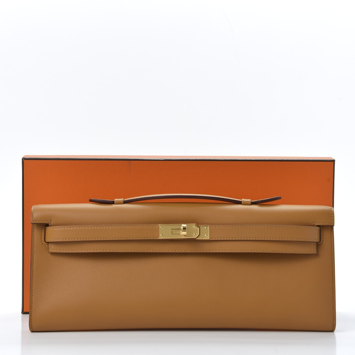 Hermes Swift Kelly Cut Clutch Pochette Sesame 10 of 10