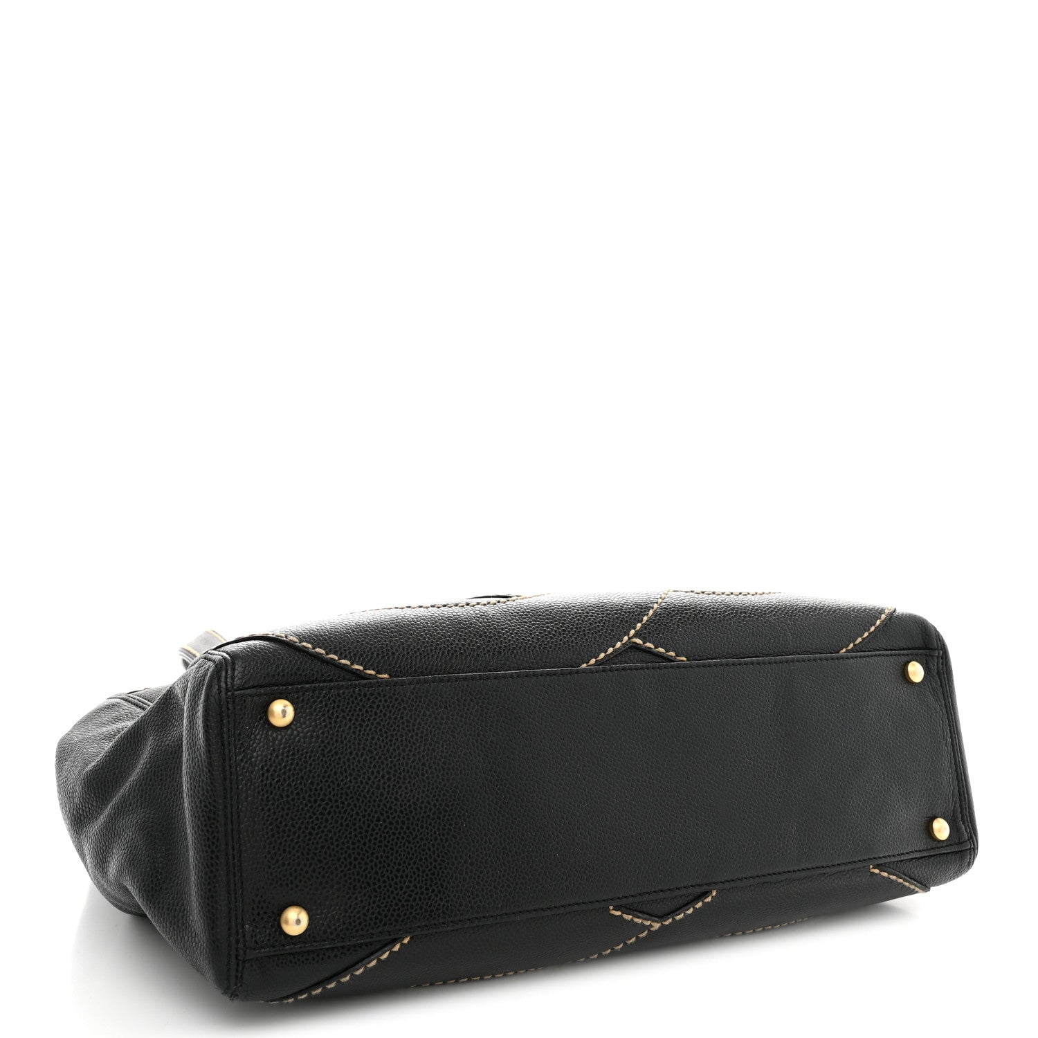 Chanel Caviar CC Stitched Medium Tote Black 4 of 11
