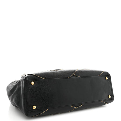 Chanel Caviar CC Stitched Medium Tote Black 4 of 11