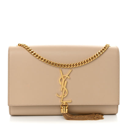 Saint Laurent Smooth Calfskin Medium Classic Monogram Kate Tassel Satchel Nude Powder 1 of 13