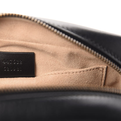 Gucci Calfskin Matelasse Small GG Marmont Chain Shoulder Bag Black 9 of 13