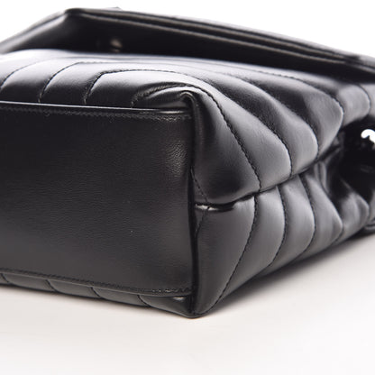 Saint Laurent Calfskin Y Quilted Monogram Small Loulou Chain Satchel Black 6 of 11
