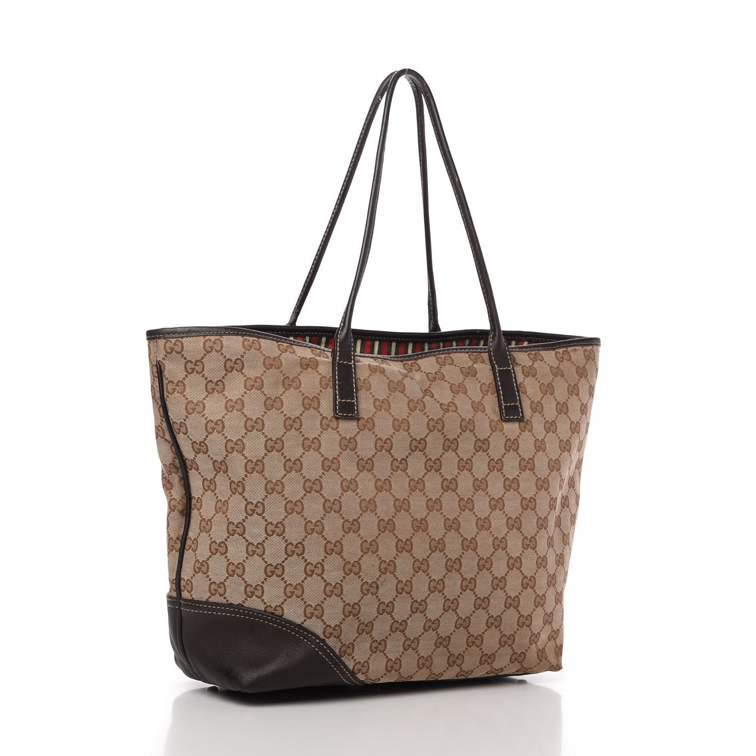 Gucci Monogram Large New Britt Tote Brown 3 of 10