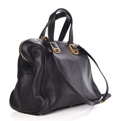 Fendi Vitello Dolce Marmol Large Chameleon Tote Black 4 of 8