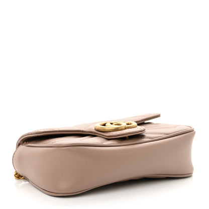 Gucci Calfskin Matelasse Super Mini GG Marmont Shoulder Bag Porcelain Rose 4 of 11