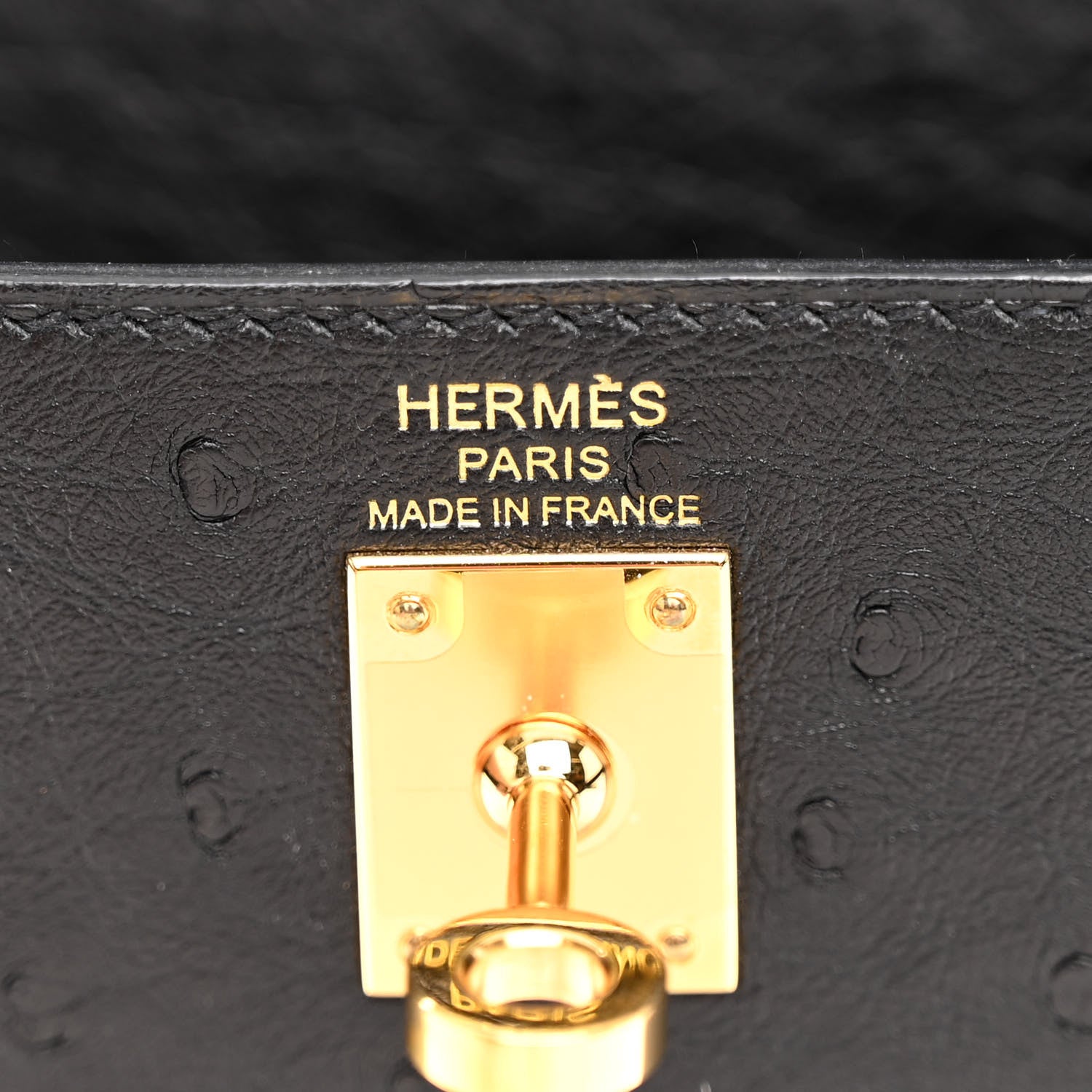 Hermes Ostrich Kelly Sellier 25 Black 6 of 12
