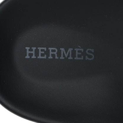 Hermes Calfskin Womens Chypre Sandals 38.5 Black 7 of 9