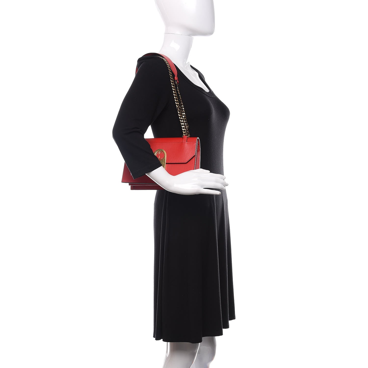 Christian Louboutin Calfskin Small Elisa Shoulder Bag Loubi 3 of 13