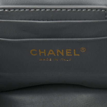 Chanel Shearling Lambskin Quilted Small Vanity Case Grey 6 of 11
