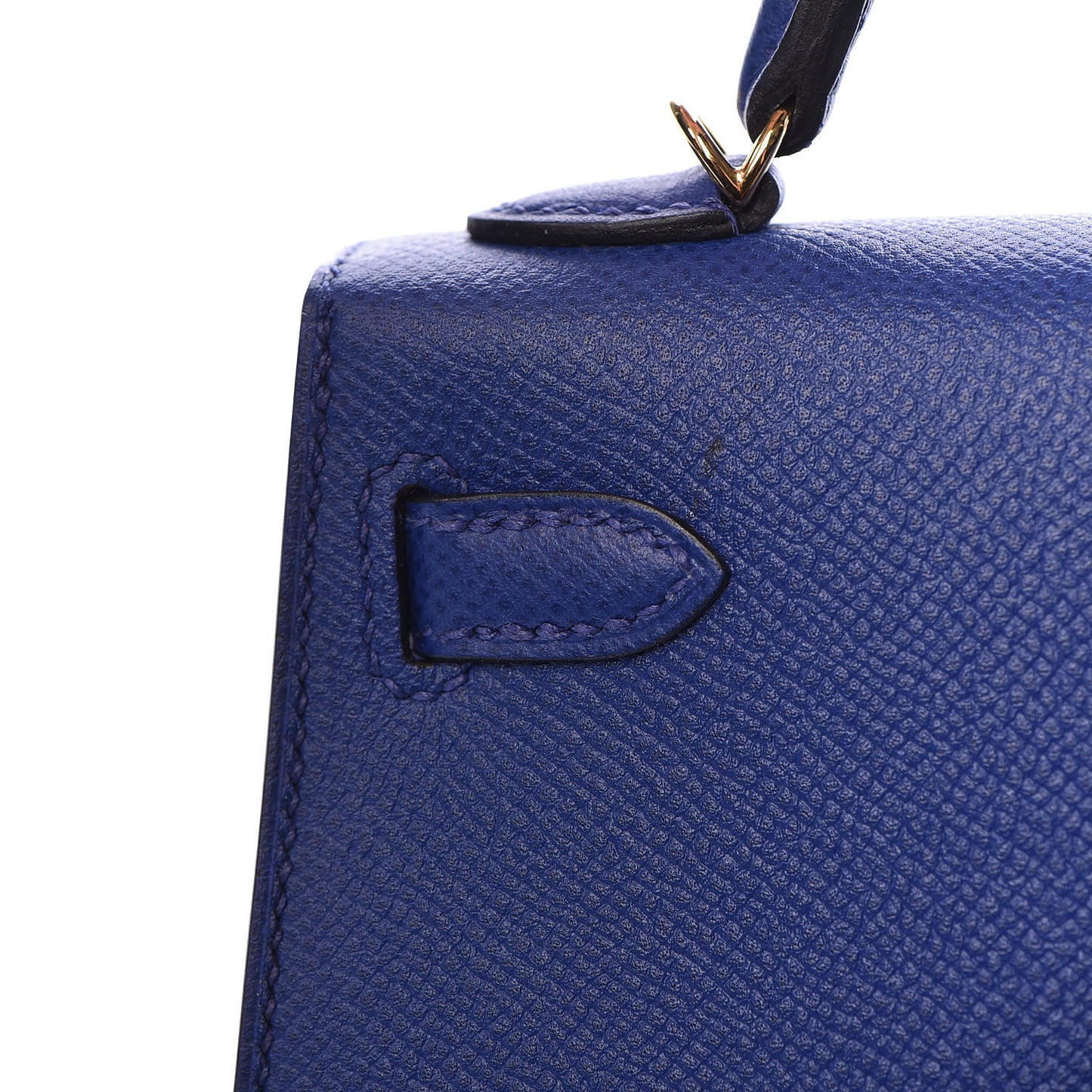 Epsom Mini Kelly Sellier 20 Bleu Electrique