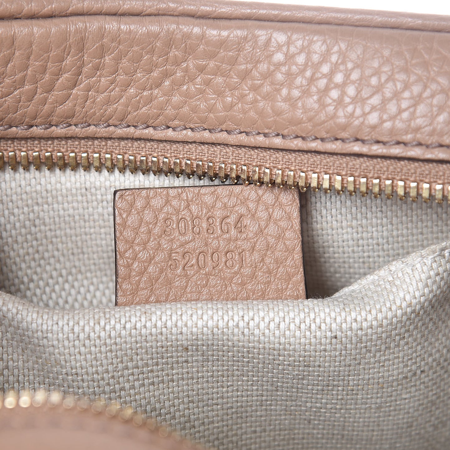 Pebbled Calfskin Small Soho Disco Bag Camelia