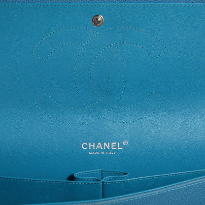 Chanel Iridescent Caviar Quilted Jumbo Double Flap Blue 6 of 9
