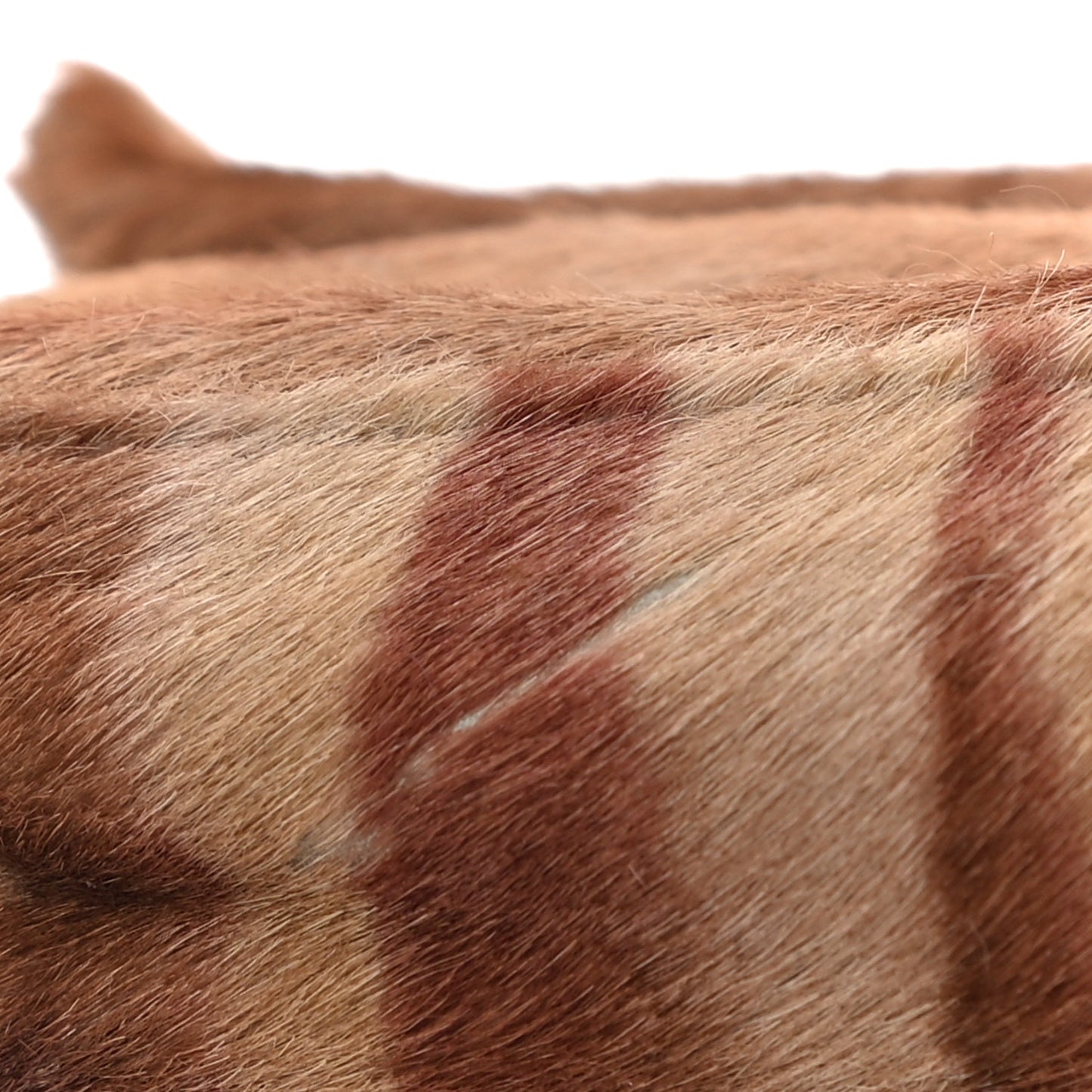 Calf Hair Zebra Print Baguette Brown