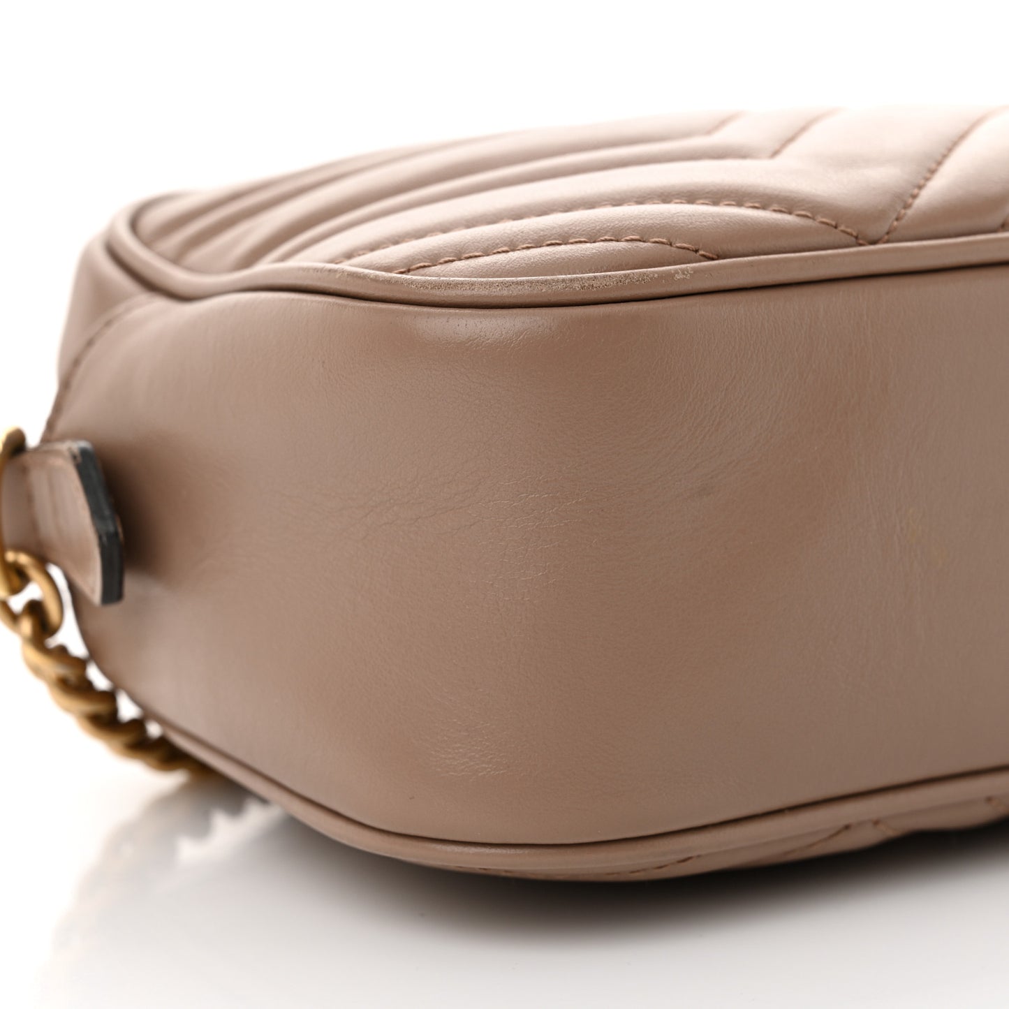 Calfskin Matelasse Small GG Marmont Chain Shoulder Bag Porcelain Rose
