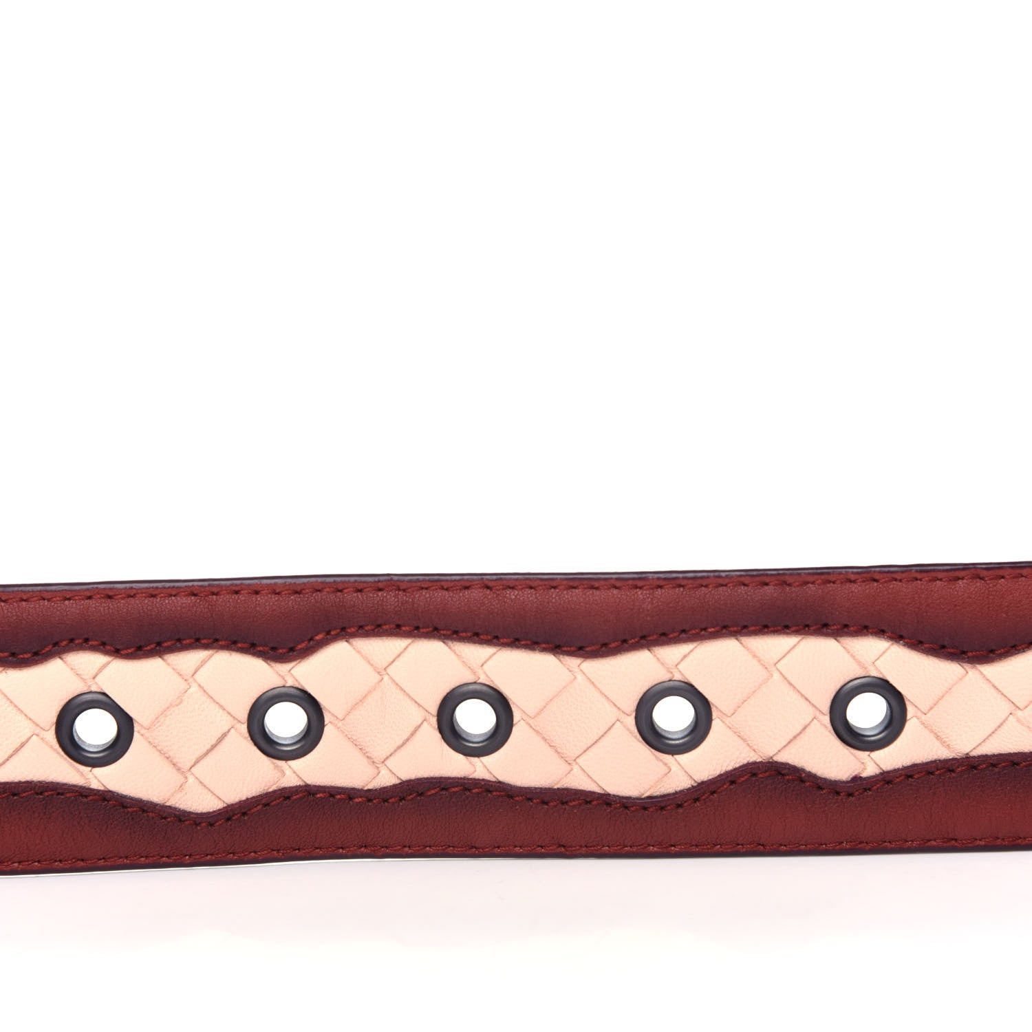 Bottega Veneta Nappa Intrecciato Belt 80 32 Burgundy Petal Pink 3 of 5