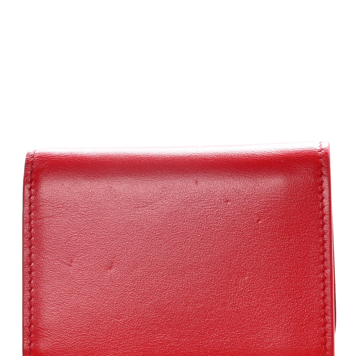 Calfskin Script Mini Loubigaga Wallet Red