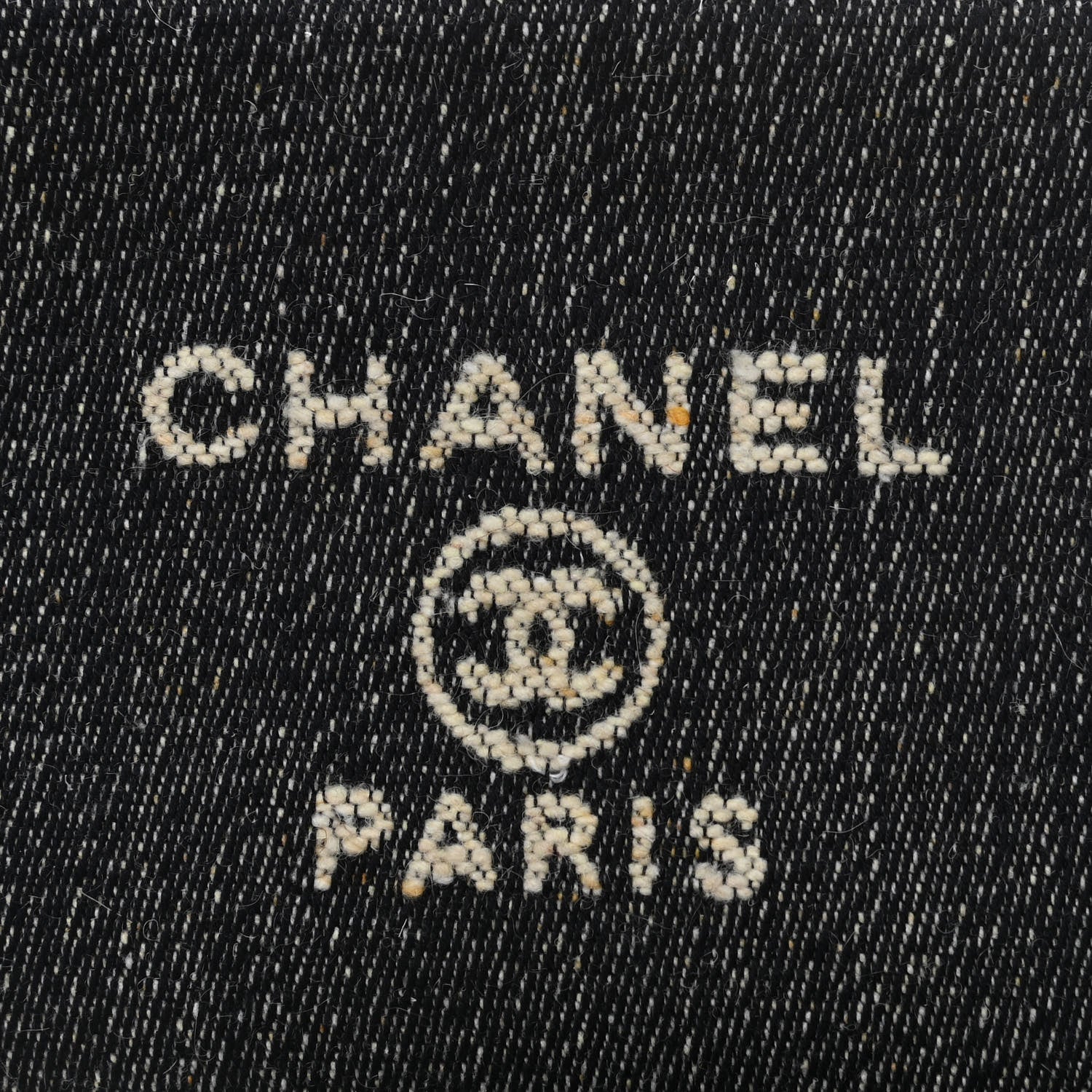 Chanel Denim Small Deauville Tote Dark Blue White 11 of 12