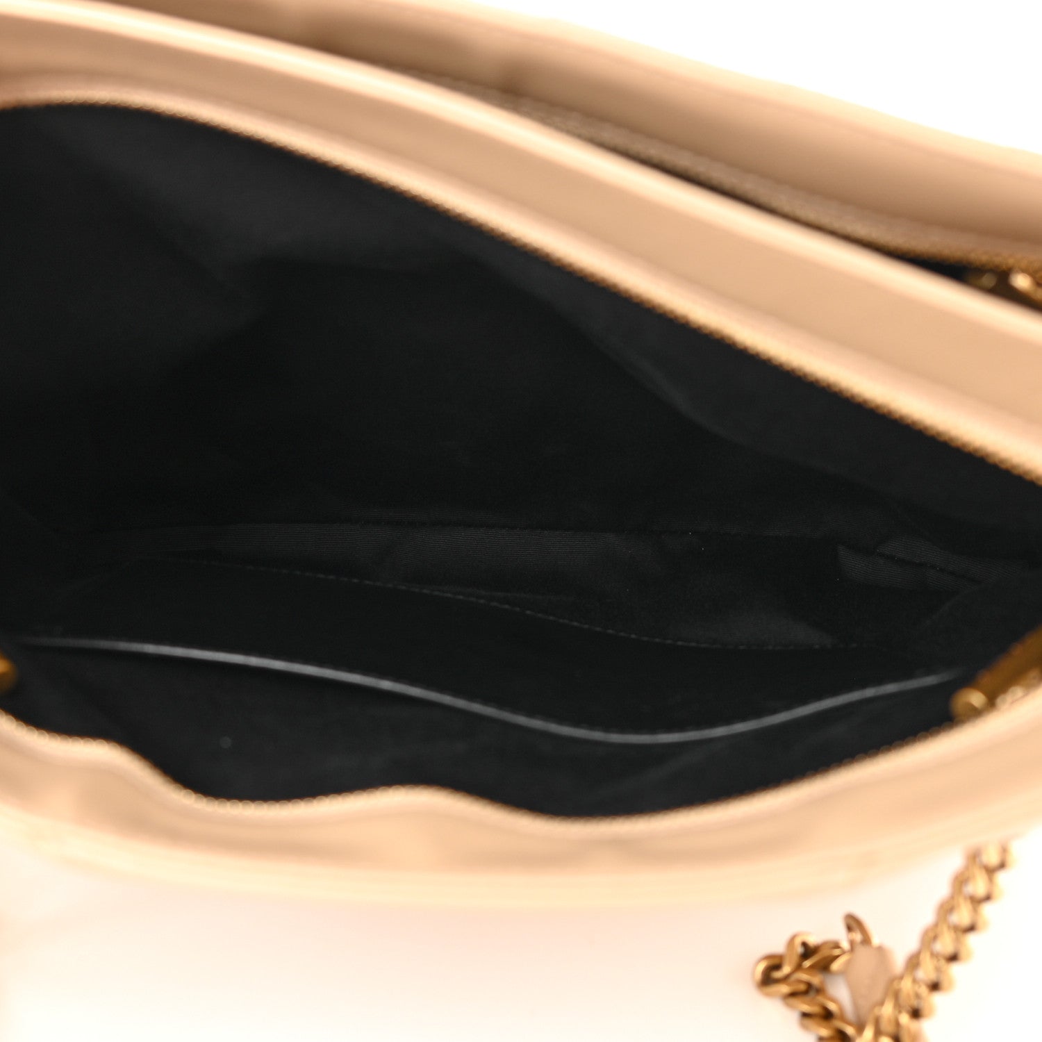 Saint Laurent Grain de Poudre Matelasse Chevron Medium Tribeca Shopping Bag Nude Powder 6 of 13