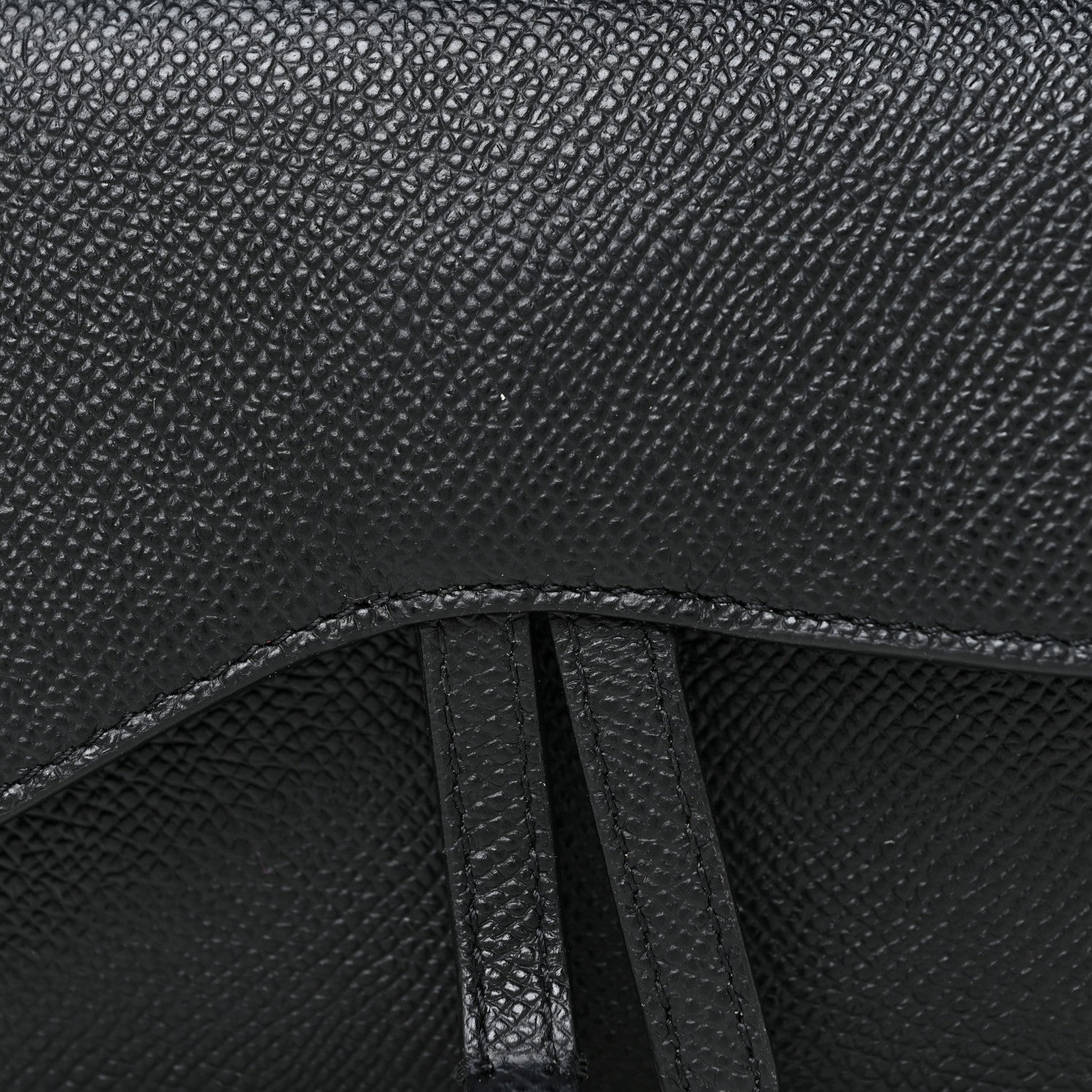Christian Dior Grained Calfskin Saddle Belt Bag Black 7 of 14