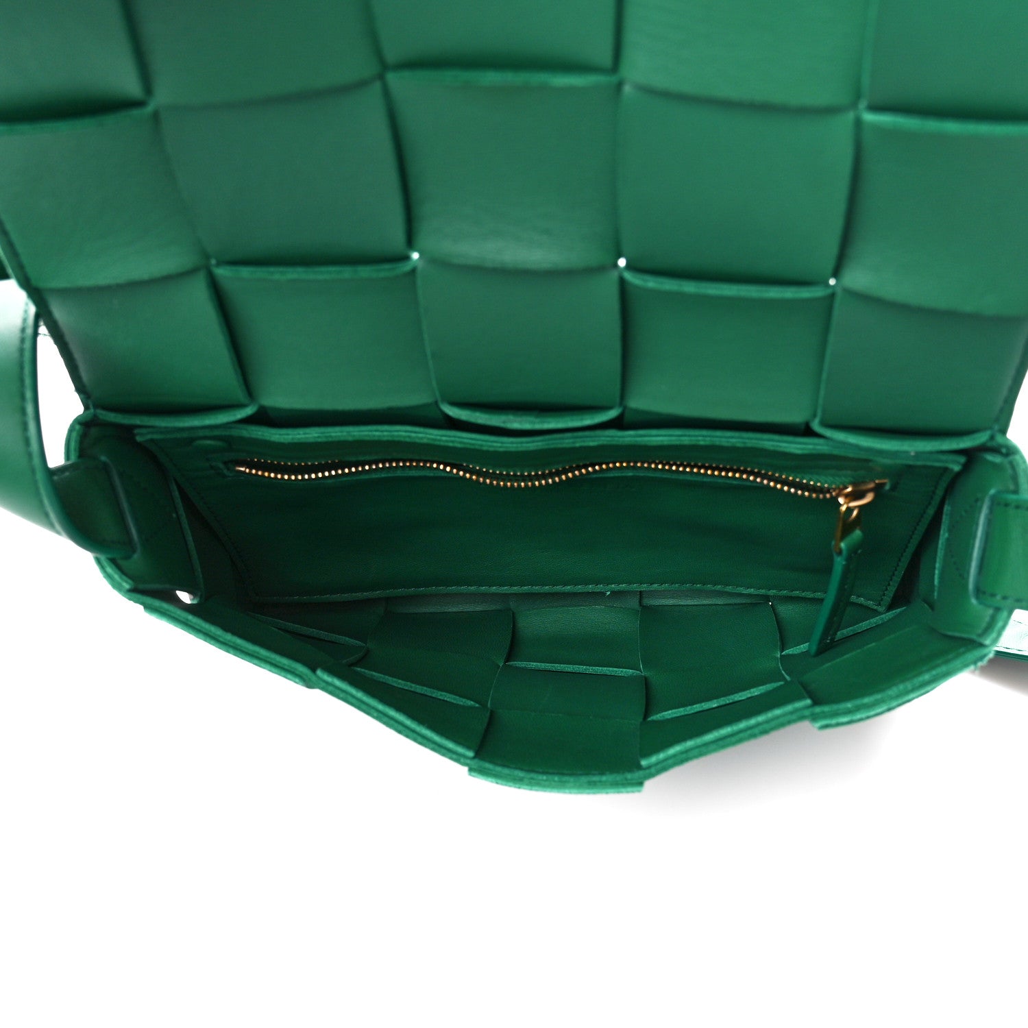 Bottega Veneta Lambskin Maxi Intrecciato Cassette Crossbody Bag Racing Green 5 of 12