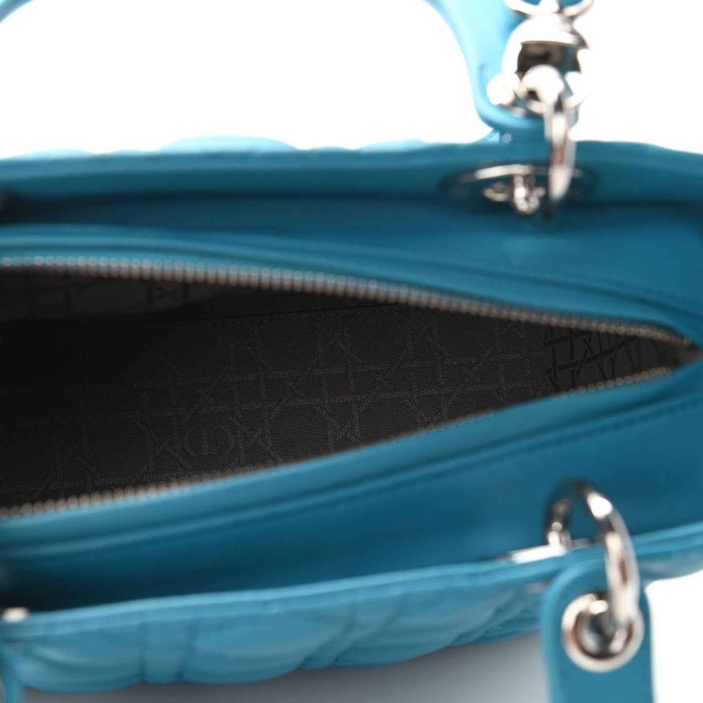 Lambskin Cannage Medium Lady Dior Light Blue