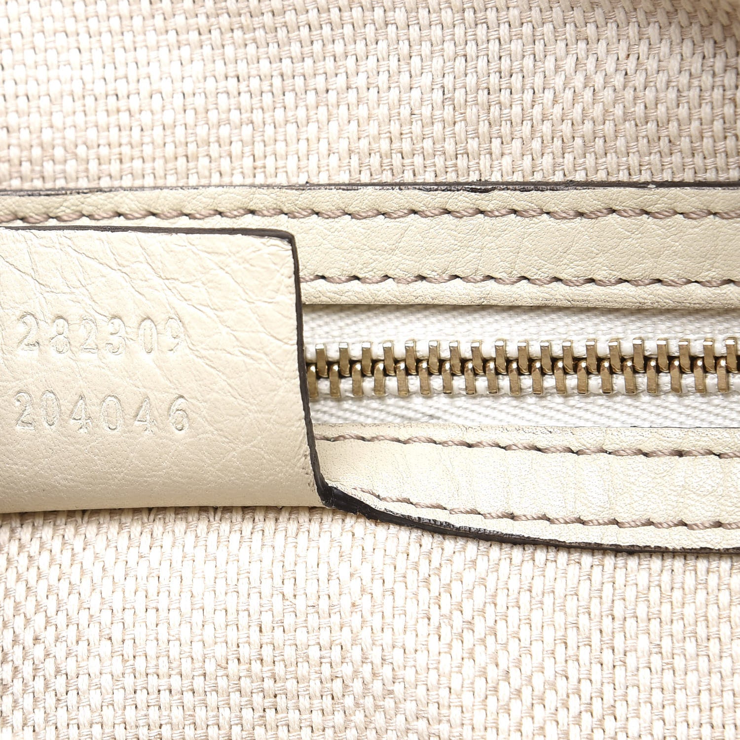 Gucci Pebbled Calfskin Medium Soho Shoulder Bag Off White 8 of 11