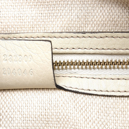 Gucci Pebbled Calfskin Medium Soho Shoulder Bag Off White 8 of 11