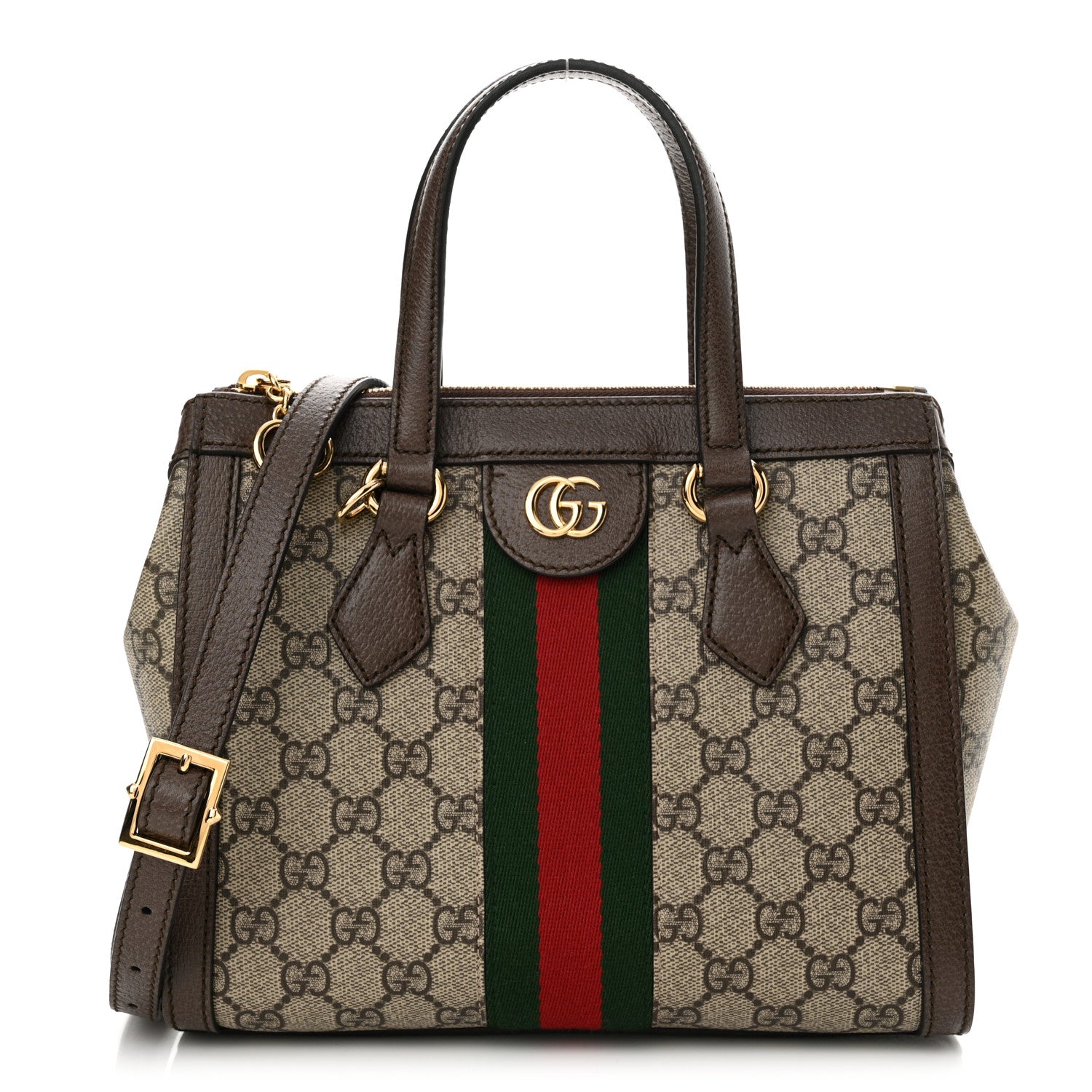 Gucci GG Supreme Monogram Small Ophidia Tote Bag Brown 1 of 11