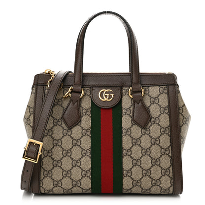 Gucci GG Supreme Monogram Small Ophidia Tote Bag Brown 1 of 11