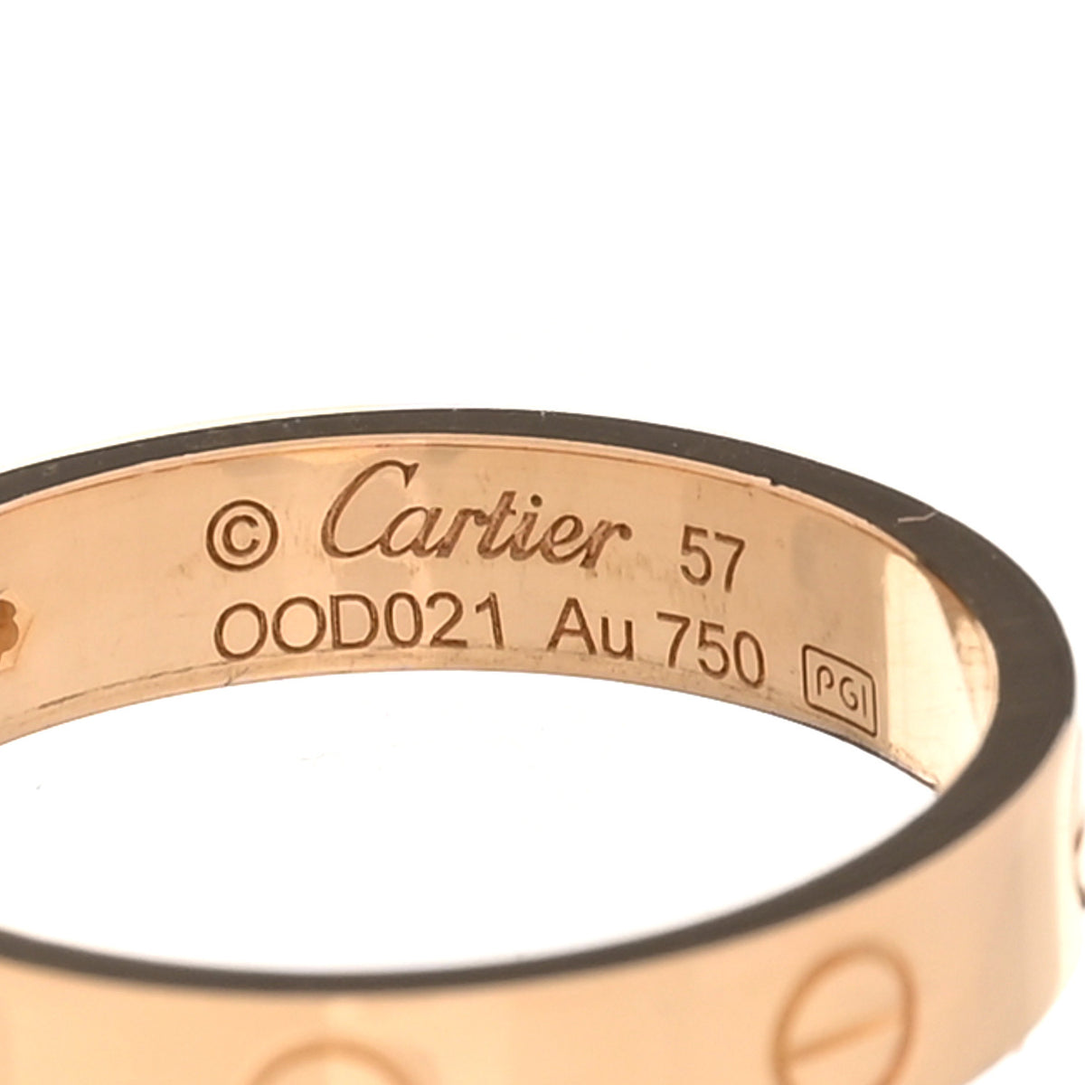 Cartier 18K Yellow Gold Diamond 3.5mm LOVE Wedding Band Ring 57 8 4 of 5