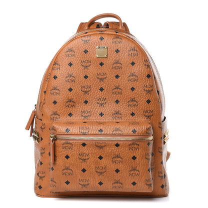 MCM Visetos Medium Side Studs Stark Backpack Cognac 1 of 10