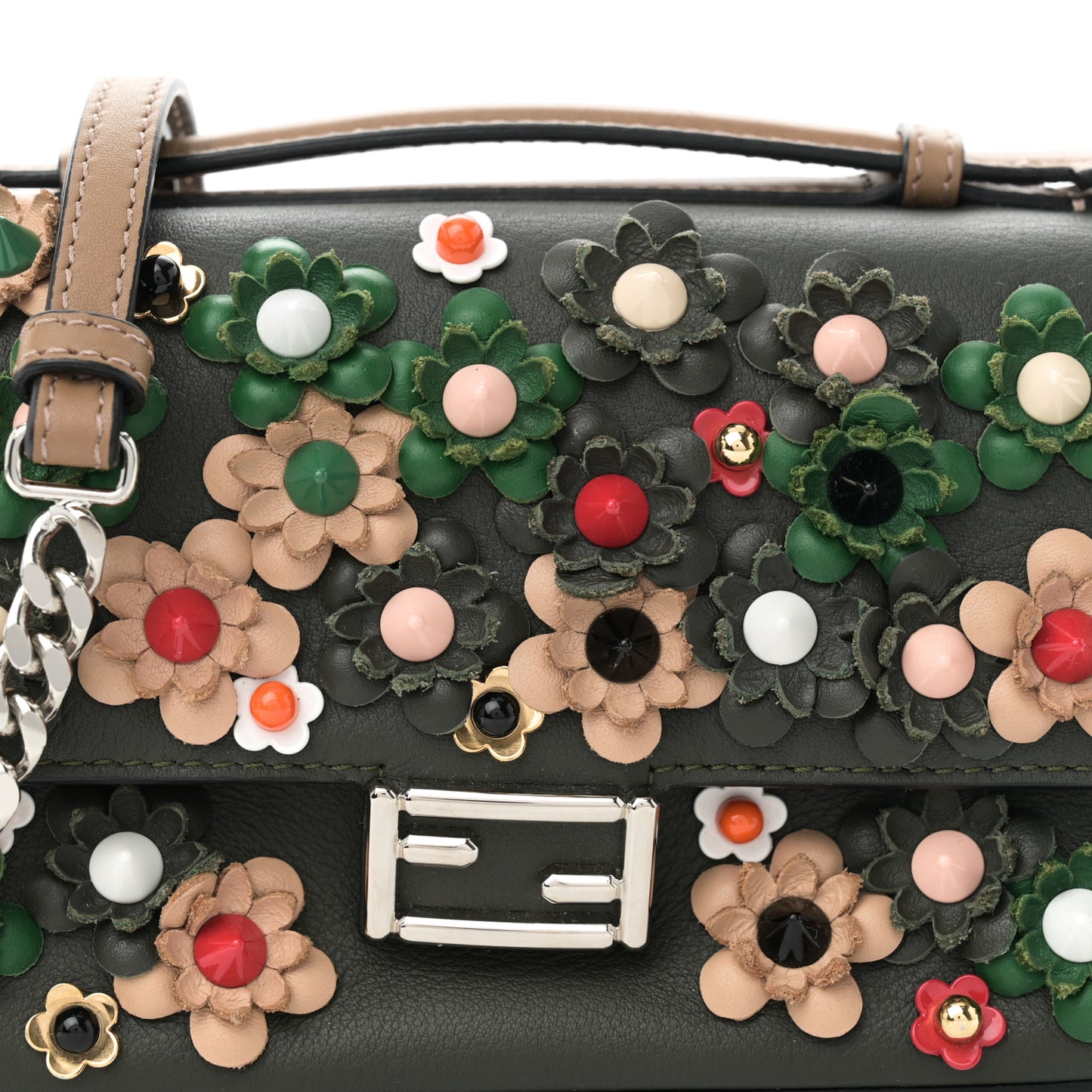 Vitello Dolce Crystal Flowerland Bi-Color Micro Double Baguette Verde Prato Black