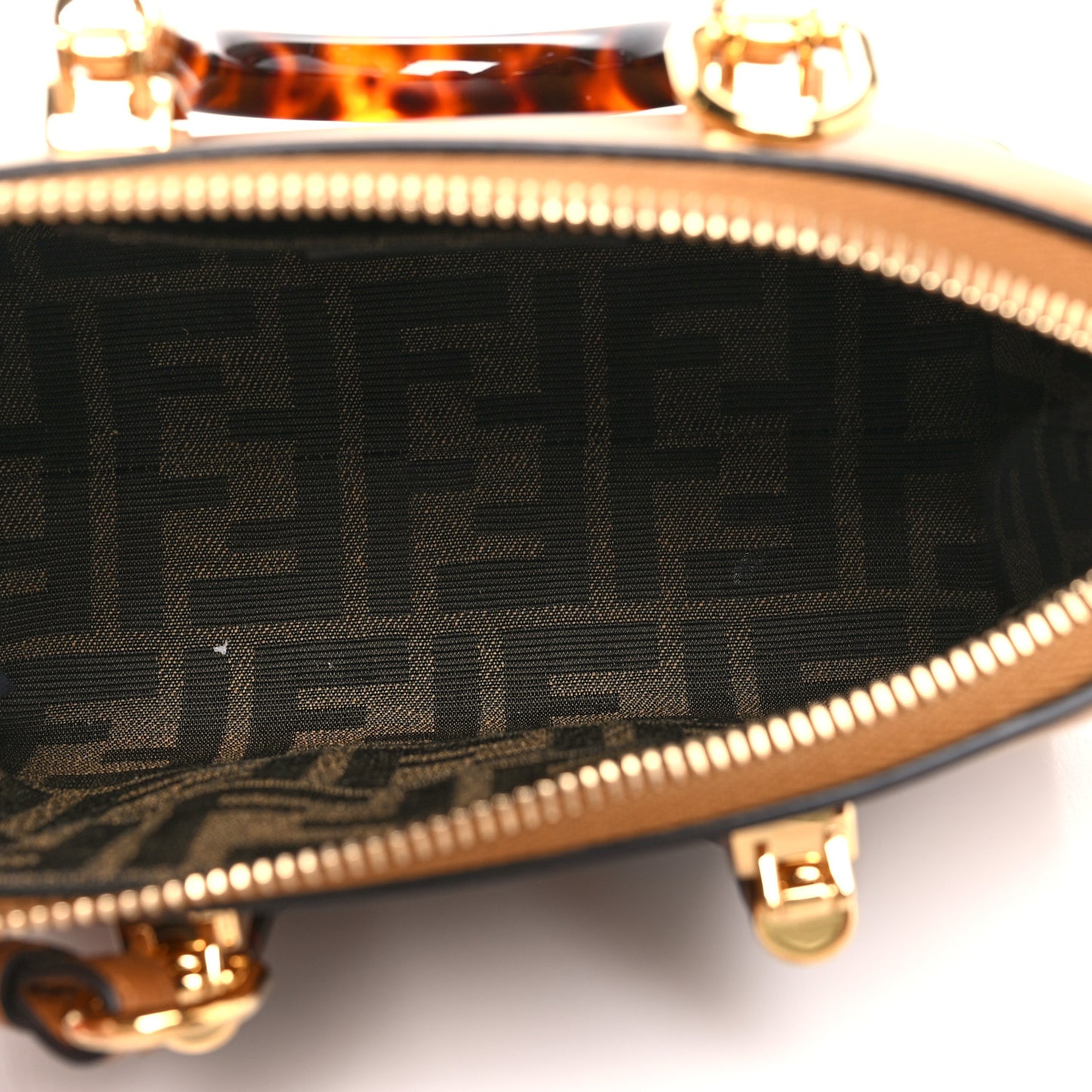 Vitello King Plexiglass Logo Embossed Mini By The Way Top Handle Boston Bag Caramello