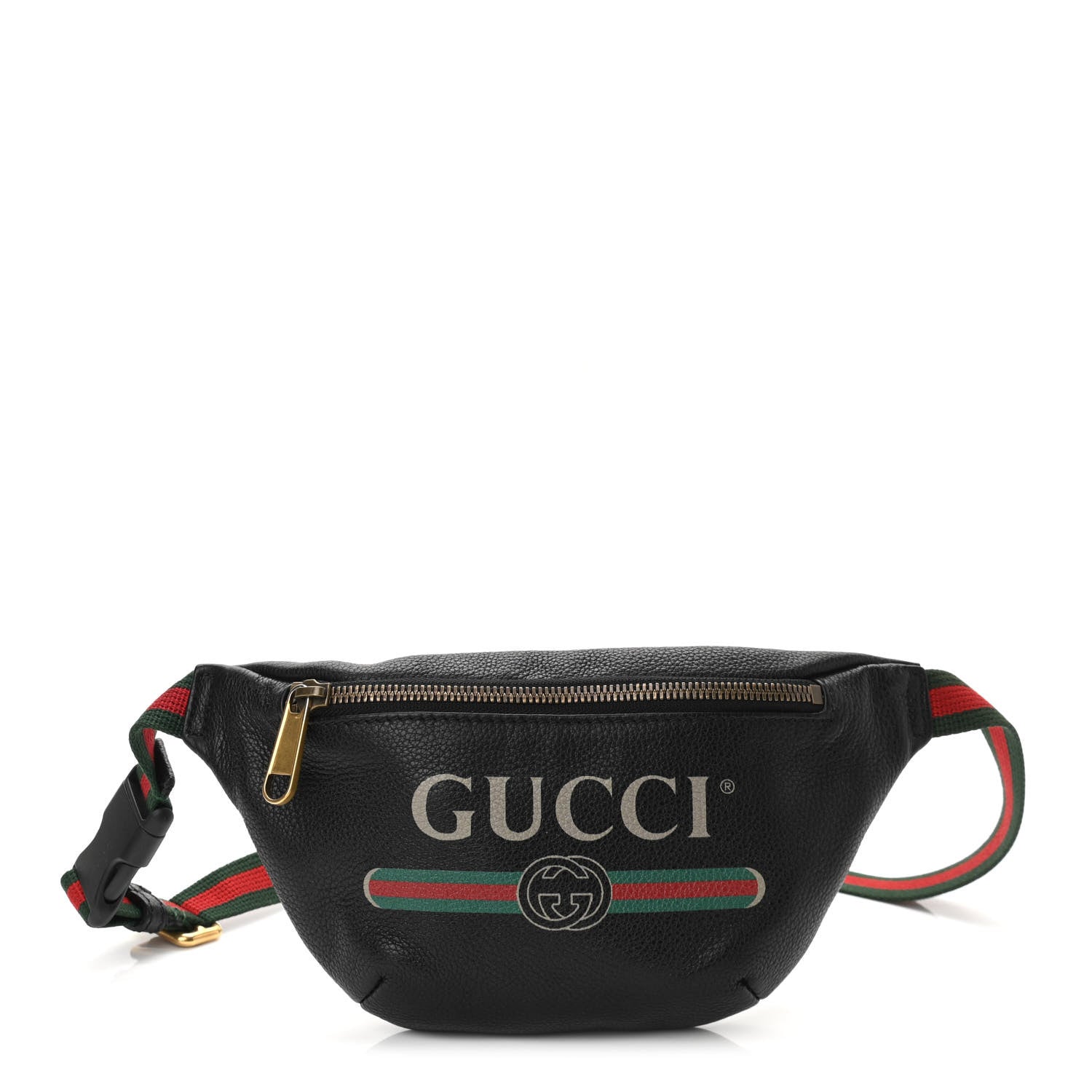 Gucci Grained Calfskin Small Logo Belt Bag Black 1 of 10