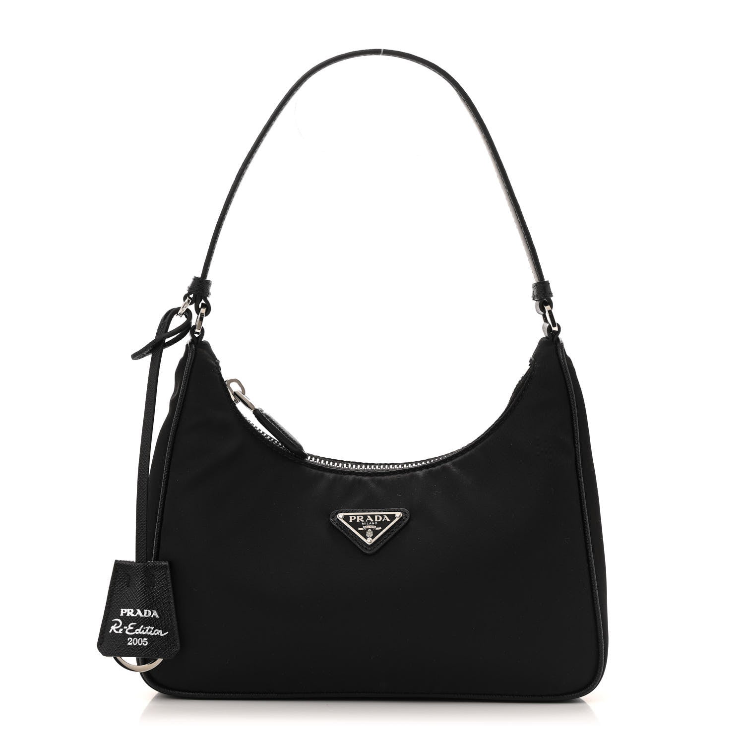 Prada Tessuto Nylon Saffiano Mini Re-Edition 2005 Bag Black 1 of 11